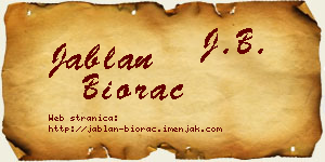 Jablan Biorac vizit kartica